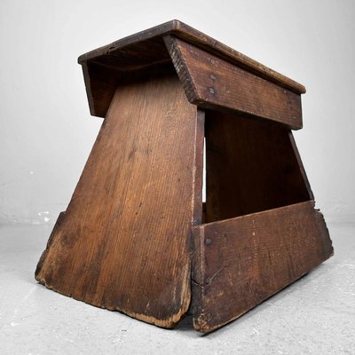 Minimalist Japanese Wooden Step Stool, 1920s-DWL-2028041