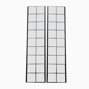 Minimalist Mirrors with Black Stripes by Lucio Del Pezzo for Rimadesio, 1980s, Set of 2-EH-1058086