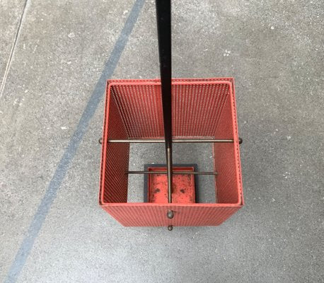 Minimalist Perforated Steel Umbrella Stand, 1960s-UAH-1313092