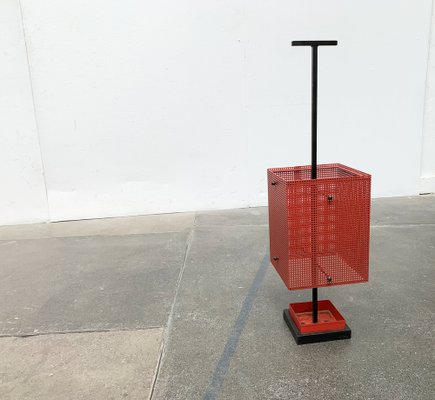 Minimalist Perforated Steel Umbrella Stand, 1960s-UAH-1313092