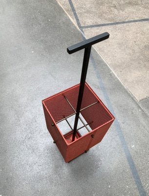 Minimalist Perforated Steel Umbrella Stand, 1960s-UAH-1313092