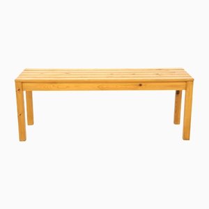 Minimalist Pine Bench, Sweden, 1970s-GEK-1374263