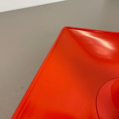 Minimalist Pop Art Red Orange Metal Wall Light from Sölken Lights, Germany, 1970s-QZ-1111601