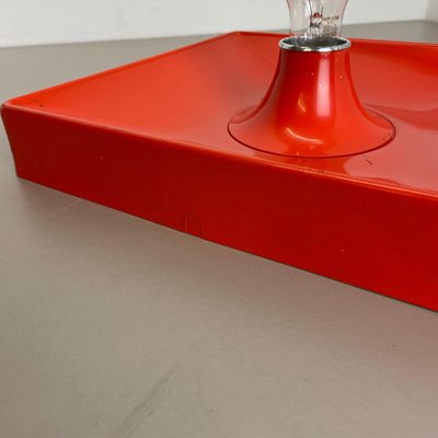 Minimalist Pop Art Red Orange Metal Wall Light from Sölken Lights, Germany, 1970s-QZ-1111601