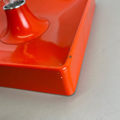 Minimalist Pop Art Red Orange Metal Wall Light from Sölken Lights, Germany, 1970s-QZ-1111601