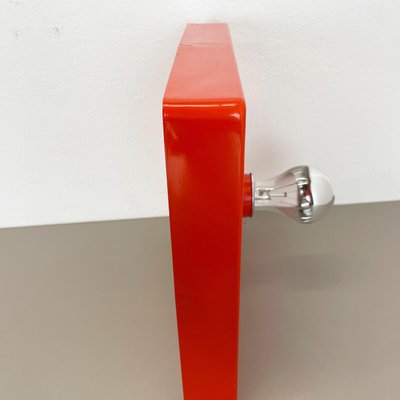 Minimalist Pop Art Red Orange Metal Wall Light from Sölken Lights, Germany, 1970s-QZ-1111601