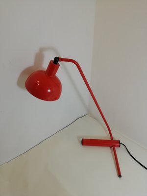 Minimalist Red Desk Lamp, Italy, Mid-20th Century-HNE-1076353