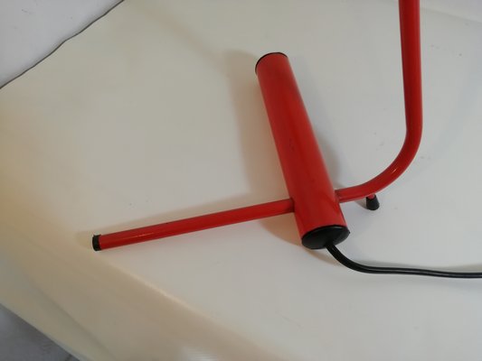 Minimalist Red Desk Lamp, Italy, Mid-20th Century-HNE-1076353