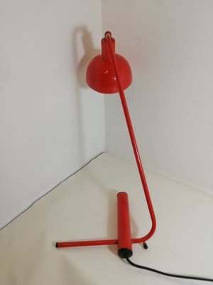 Minimalist Red Desk Lamp, Italy, Mid-20th Century-HNE-1076353