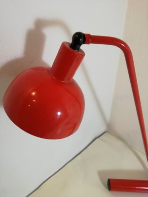 Minimalist Red Desk Lamp, Italy, Mid-20th Century-HNE-1076353