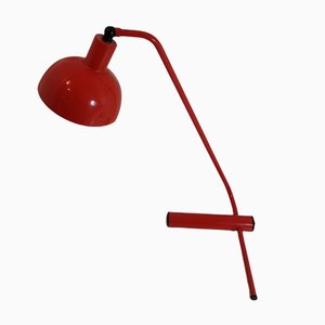 Minimalist Red Desk Lamp, Italy, Mid-20th Century-HNE-1076353