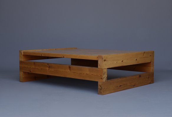 Minimalist Scandinavian Pine Coffee Table, 1970s-MB-1314082