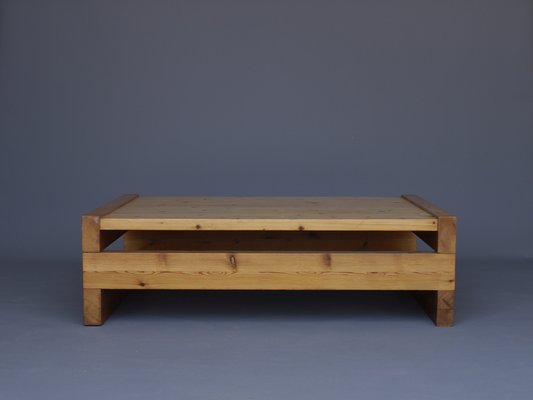 Minimalist Scandinavian Pine Coffee Table, 1970s-MB-1314082