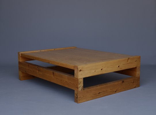 Minimalist Scandinavian Pine Coffee Table, 1970s-MB-1314082