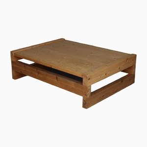 Minimalist Scandinavian Pine Coffee Table, 1970s-MB-1314082