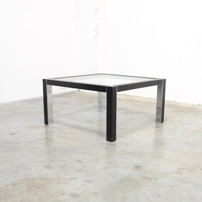 Minimalist Side Table in Chrome and Wood, 1970s-VT-640080