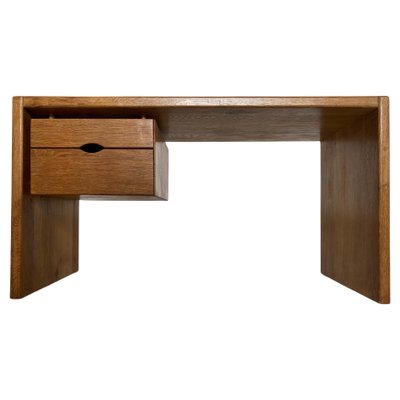 Minimalist Solid Desk in Oak, France, 1960s-KL-1287238