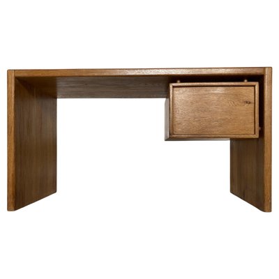 Minimalist Solid Desk in Oak, France, 1960s-KL-1287238