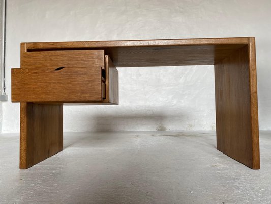 Minimalist Solid Desk in Oak, France, 1960s-KL-1287238