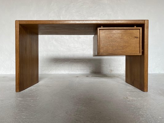 Minimalist Solid Desk in Oak, France, 1960s-KL-1287238