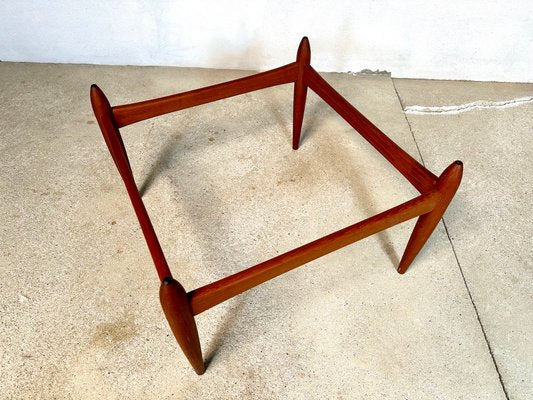 Minimalist Teakwood Coffee Table with Reversible Formica Table Top by Ejvind A. Johansson for Ludvig Pontoppidan, Denmark, 1955-JP-1778552