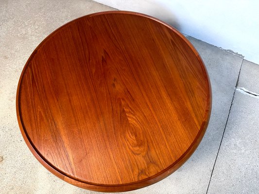 Minimalist Teakwood Coffee Table with Reversible Formica Table Top by Ejvind A. Johansson for Ludvig Pontoppidan, Denmark, 1955-JP-1778552