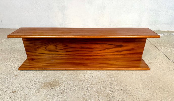 Minimalist Teakwood Wall Shelf, Germany, 1960s-JP-1765169