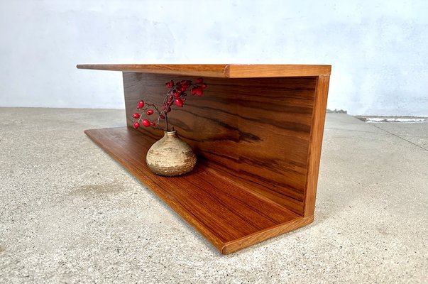 Minimalist Teakwood Wall Shelf, Germany, 1960s-JP-1765130