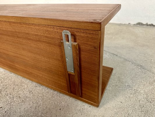 Minimalist Teakwood Wall Shelf, Germany, 1960s-JP-1765130