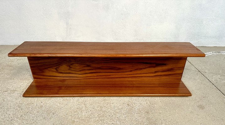 Minimalist Teakwood Wall Shelf, Germany, 1960s-JP-1765130