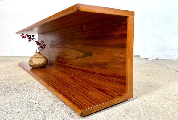 Minimalist Teakwood Wall Shelf, Germany, 1960s-JP-1765169