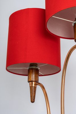 Minimalist Temde Teak and Copper Floor Lamp, 1960s-UGR-1111622