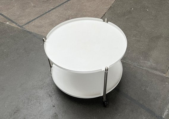 Minimalist Thrill Coffee or Side Table in Metal with Wheels from Leitmotiv-UAH-1754542