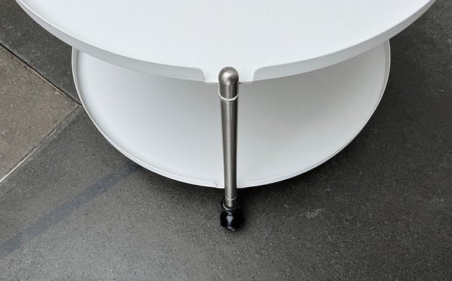 Minimalist Thrill Coffee or Side Table in Metal with Wheels from Leitmotiv-UAH-1754542