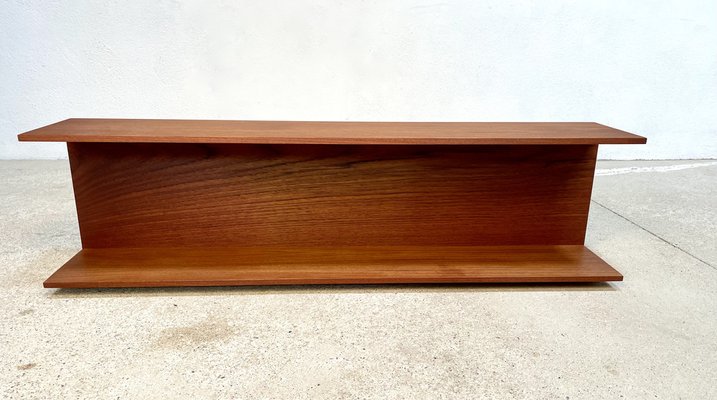 Minimalist Wall-Mounted Teak Shelf by Walter Wirz for Wilhelm Renz, 1960s-JP-1369487