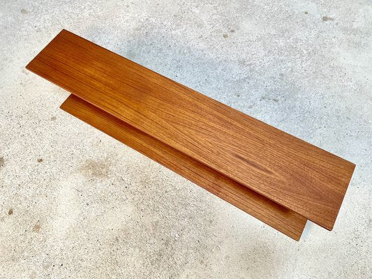 Minimalist Wall-Mounted Teak Shelf by Walter Wirz for Wilhelm Renz, 1960s-JP-1369487