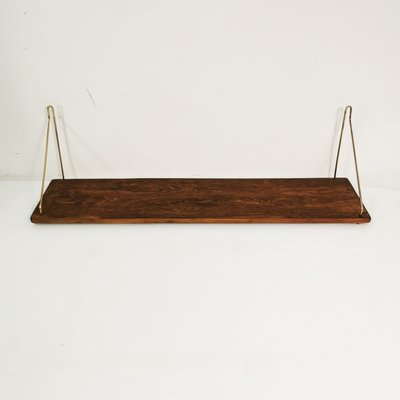 Minimalist Wall Shelf, Denmark, 1960s-ZTG-2018317