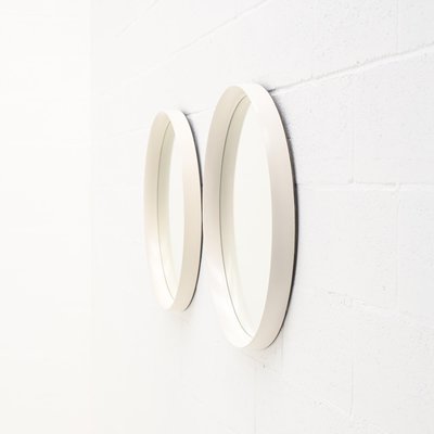 Minimalist White Round Mirror, 1970s-VT-1815807