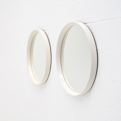 Minimalist White Round Mirror, 1970s-VT-1815807