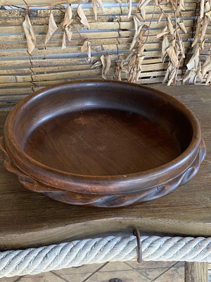 Minimalist Wooden Platter by Vide Poche, France, 1950s-UR-965170