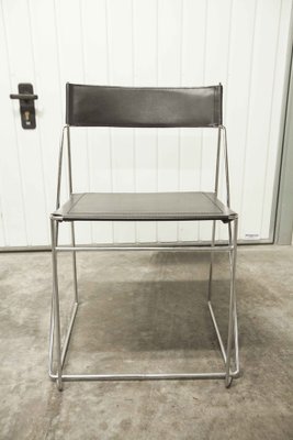 Minimalist X Line Chairs attributed to Niels Jorgen Haugesen for Hybodan, 1970s, Set of 3-VQY-1721735