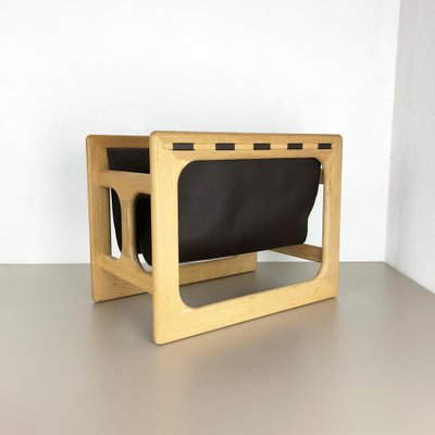 Minimalistic Danish Oak Wood Magazine Rack from Salin Møbler, 1970s-QZ-1052881