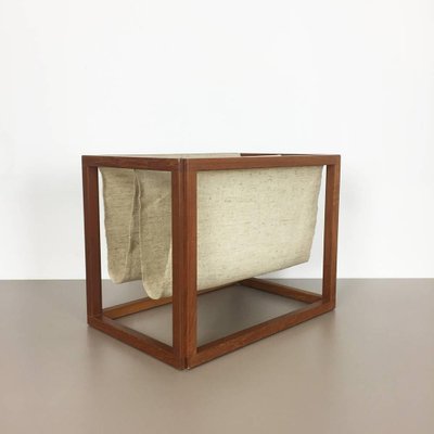 Minimalistic Danish Teak Magazine Rack, 1970s-QZ-1053332