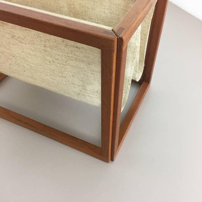 Minimalistic Danish Teak Magazine Rack, 1970s-QZ-1053332