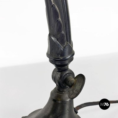 Ministerial Table Lamp in Black Metal and Fabric, 1900s-GDD-1781078