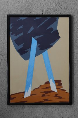 Mino Ceretti, Composition, Color Serigraph, 1988, Framed-ZAA-1724984