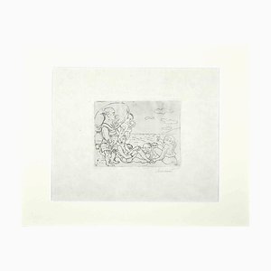 Mino Maccari, At the Sea, Etching, Mid-20th Century-ZCI-1769853