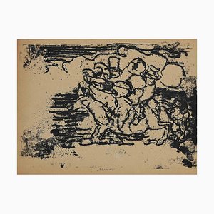 Mino Maccari, Figures, Drawing, Mid 20th Century-ZCI-1781646