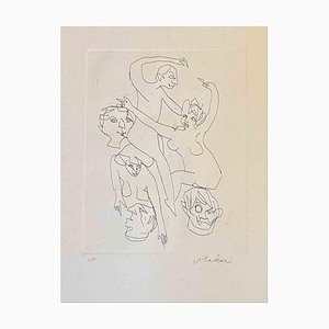 Mino Maccari, Figures, Etching, Mid-20th Century-ZCI-2029572