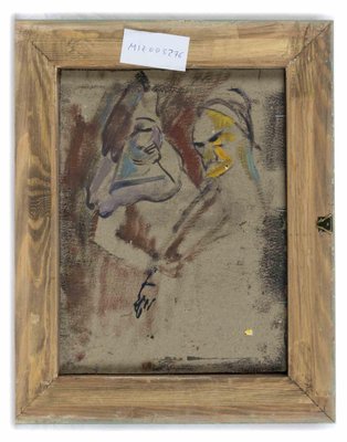 Mino Maccari, Figures, Oil Painting, Mid-20th Century, Framed-ZCI-1762111